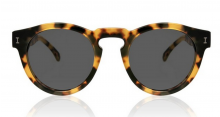 Leonard Tortoise Matte Round Frame Acetate Sunglasses