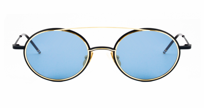 Round Titanium & 18-karat gold Sunglasses