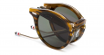 Round Foldable Titanium & 12-karat gold Sunglasses
