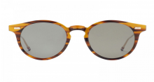 Round Foldable Titanium & 12-karat gold Sunglasses