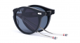 Round Foldable Titanium & 18-karat gold Sunglasses