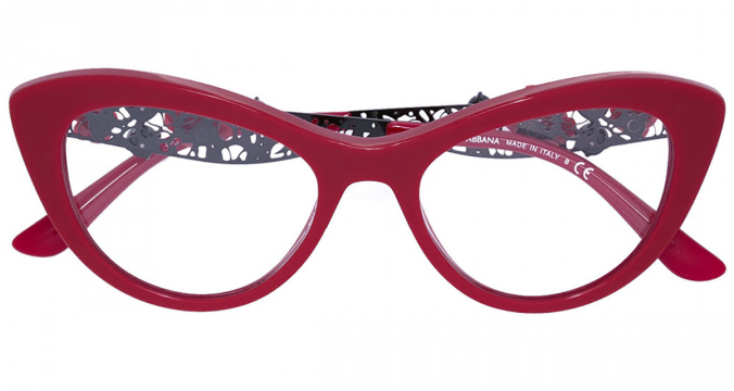 Cat-eye Frame with crystal roses & Lace