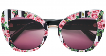 ROSES WITH STRIPES BUTTERFLY SUNGLASSES