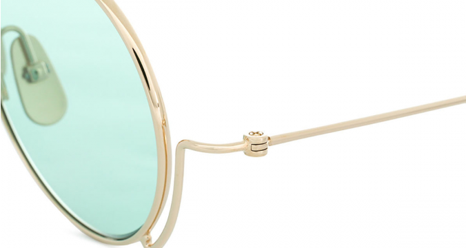 ROUND GOLD TITANIUM SUNGLASSES