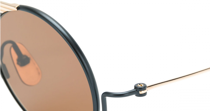 ROUND NAVY TITANIUM SUNGLASSES