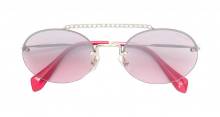 MIU MIU EYEWEAR Runaway show Swarovski round sunglasses