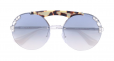PRADA EYEWEAR oversized round frame sunglasses