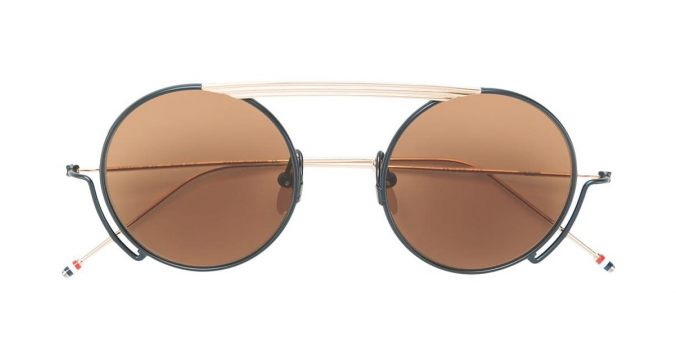 THOM BROWNE EYEWEAR round sunglasses