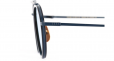 THOM BROWNE EYEWEAR Matte Navy & Dark Brown Sunglasses