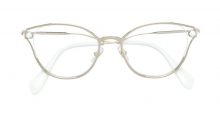 MIU MIU EYEWEAR faux pearl-embellished cat-eye glasses