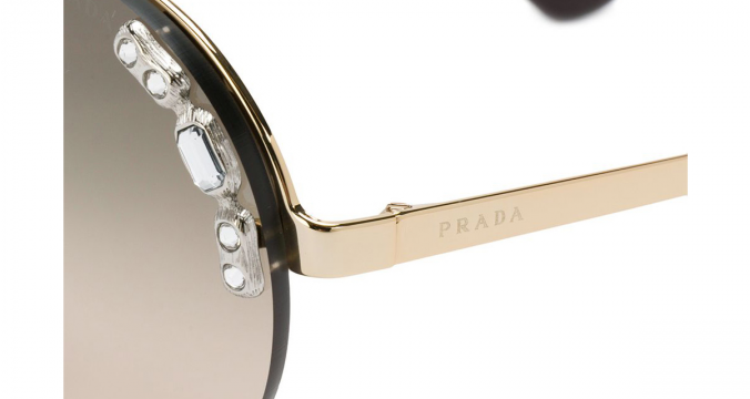 PRADA EYEWEAR crystal embellished sunglasses