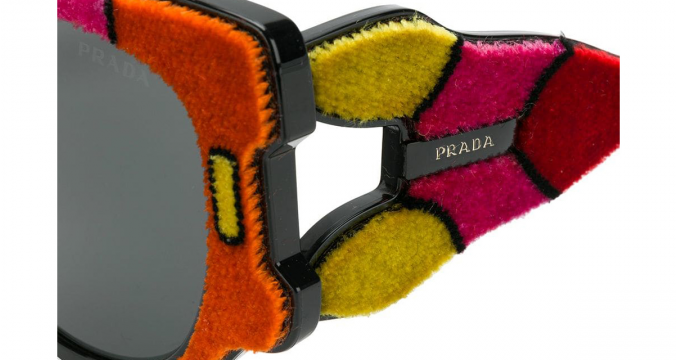 PRADA EYEWEAR velvet cat-eye sunglasses