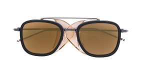 THOM BROWNE EYEWEAR Black & Gold...