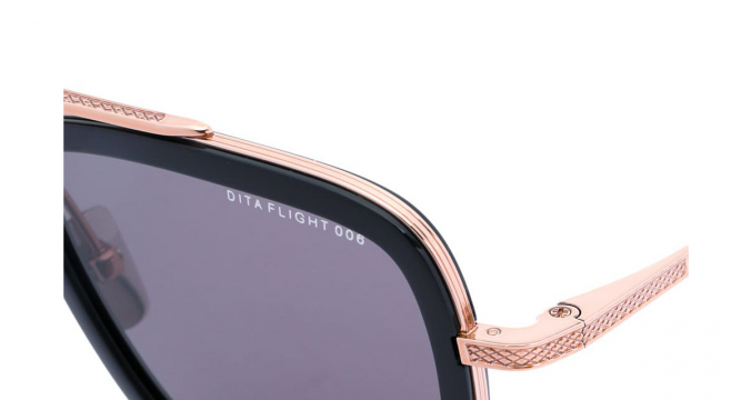 DITA EYEWEAR FLIGHT 06 ROSE GOLD - B;ACK