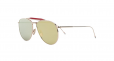 THOM BROWNE EYEWEAR Gold Aviators With Mirrored Lens