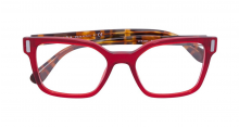 PRADA EYEWEAR square framed striped arm glasses