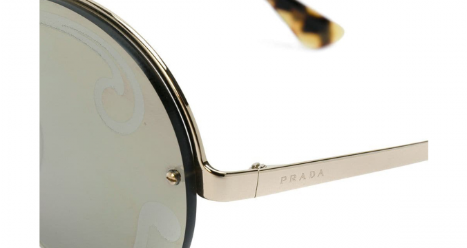 PRADA EYEWEAR oversized round sunglasses