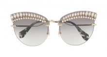 MIU MIU EYEWEAR faux-crystal embellished sunglasses