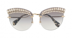 MIU MIU EYEWEAR faux-crystal...