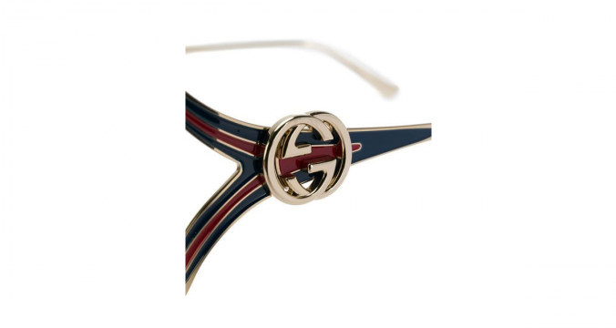 GUCCI EYEWEAR oversized round frame sunglasses