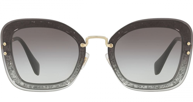 MIU MIU EYEWEAR oversized glitter sunglasses