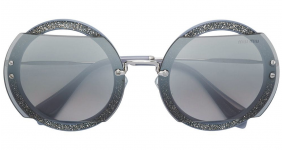 MIU MIU EYEWEAR round glitter...