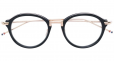 THOM BROWNE EYEWEAR Black & Shiny 18K Gold Optical Glasses
