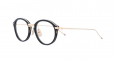 THOM BROWNE EYEWEAR Black & Shiny 18K Gold Optical Glasses