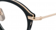 THOM BROWNE EYEWEAR Black & Shiny 18K Gold Optical Glasses