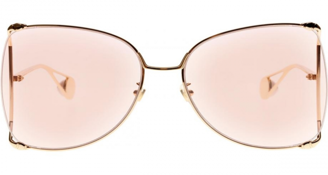 GUCCI GOLD PLATED OVERSIZED FRAME