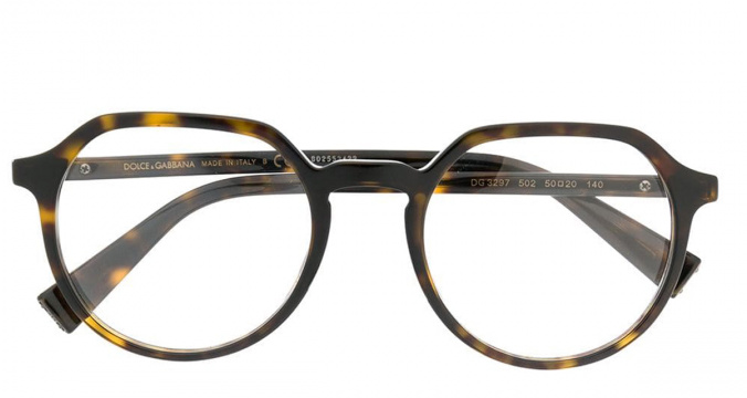 DOLCE & GABBANA EYEWEAR tortoiseshell round frame glasses