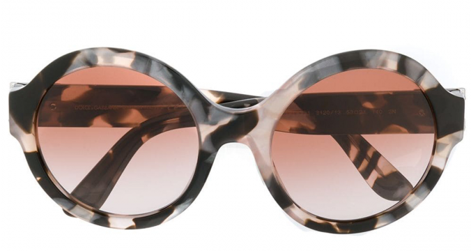 DOLCE & GABBANA EYEWEAR thick round frame sunglasses