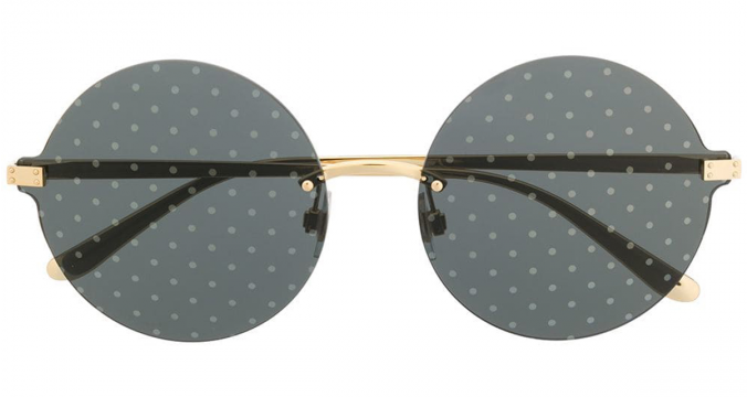 DOLCE & GABBANA EYEWEAR round frame polka dot sunglasses