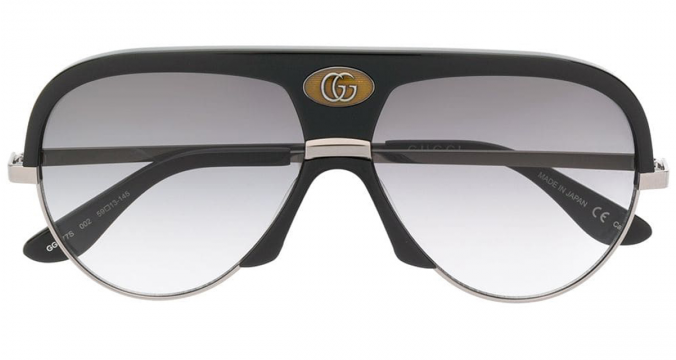 GUCCI EYEWEAR oversized aviator frame sunglasses
