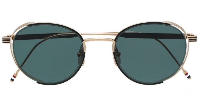 THOM BROWNE EYEWEAR round-framed sunglasses