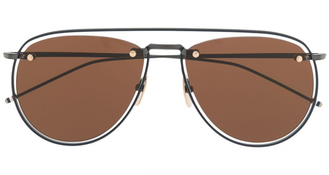 THOM BROWNE EYEWEAR aviator sunglasses