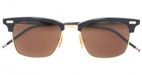 THOM BROWNE EYEWEAR Navy, Brown...