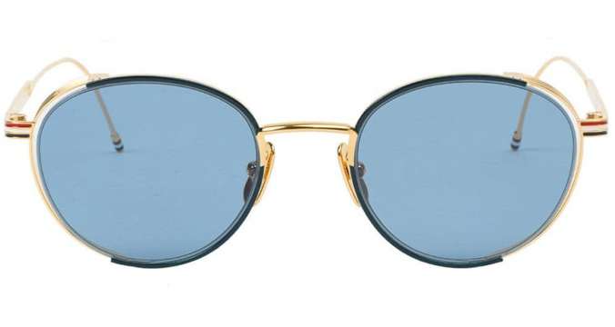 THOM BROWNE EYEWEAR round frame sunglasses