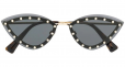 VALENTINO crystal-embellished triangular-frame sunglasses